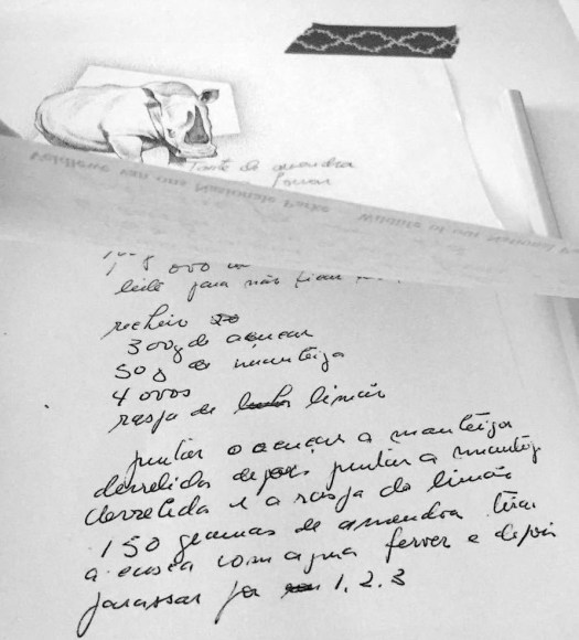 hand written recipe